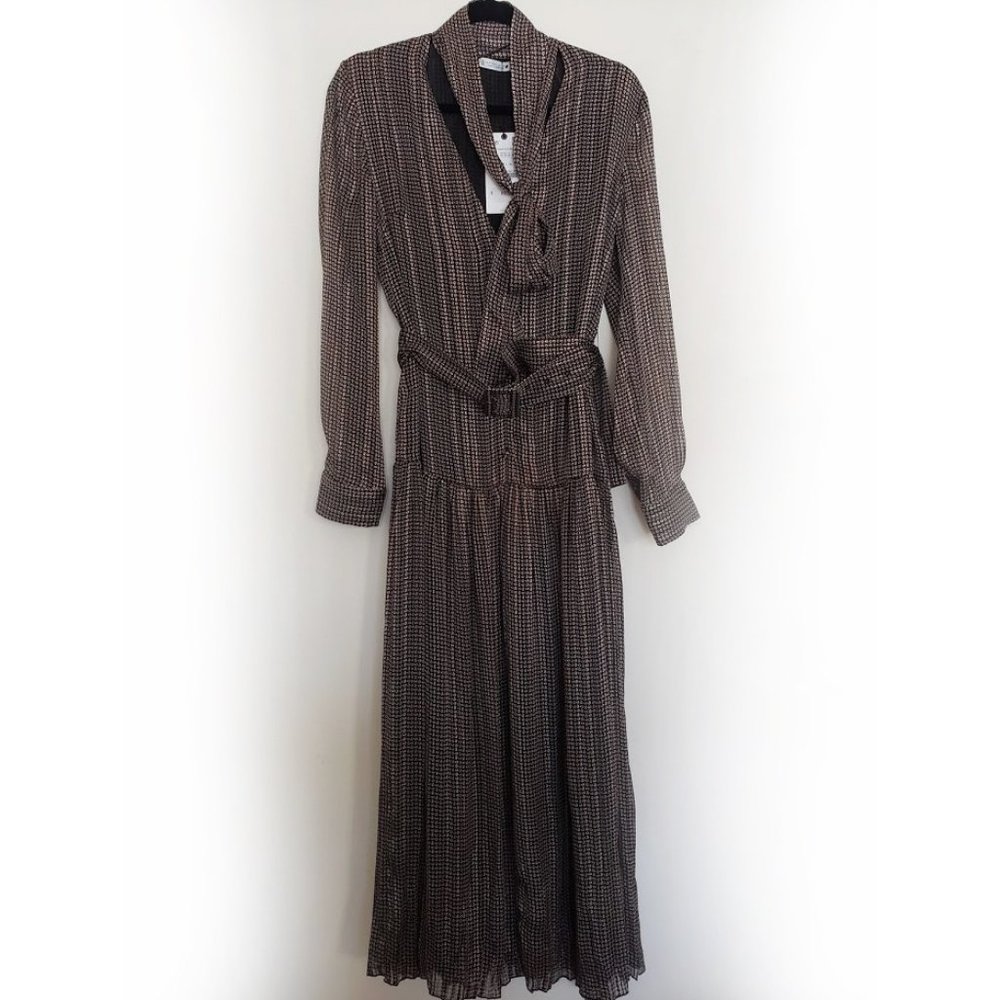 ZARA PRINTED DRESS WITH BELT